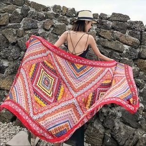 Boho Gypsy Inspired Tasseled Blanket Scarf
